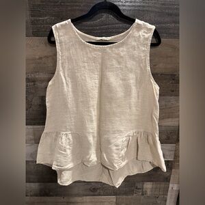 Francesca linen Sleeveless Top